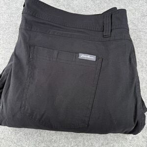 Eddie Bauer Pants Mens 40x31 Black Tech Fleece Lined 2way Stretch Outdoor Hiking